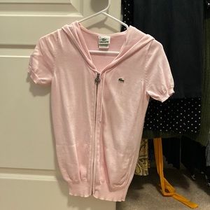 Lacoste short sleeve hoodie
